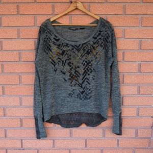 3/$20 Miss Me-  Gray & Black Long Sleeve